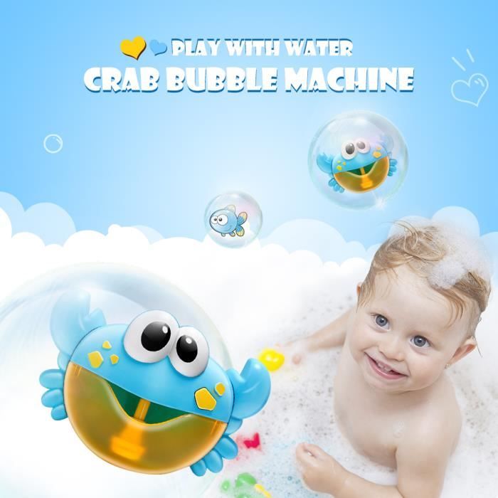VGEBY Machine à bulles de crabe Crab Bubble Maker, jouet de bain à