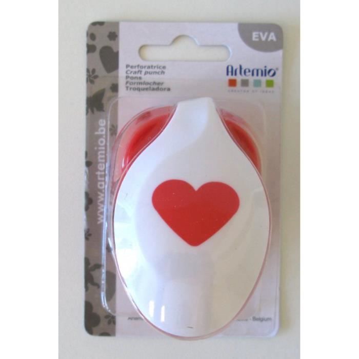 Perforatrice Volante Artemio Cœur - Outil Créatif Pour Perforer Au Milieu De La Page, Aimanté, Motif 4 Cm