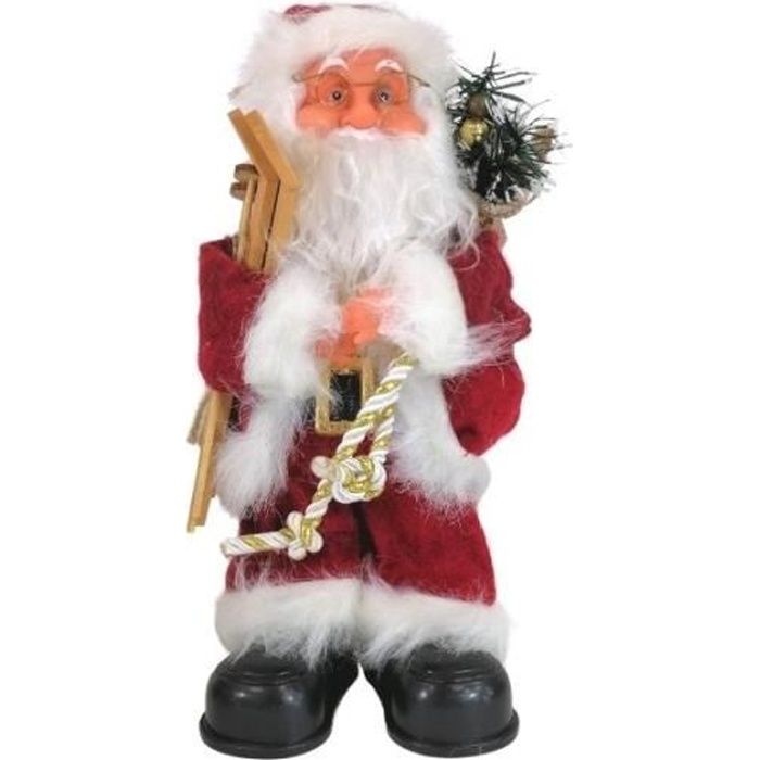 Père Noël Automate Musical H.25cm Motif 2 SILUMEN Cdiscount Maison