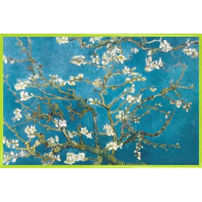 Papier peint rond Vincent Van Gogh - Almond Blossom Black And White
