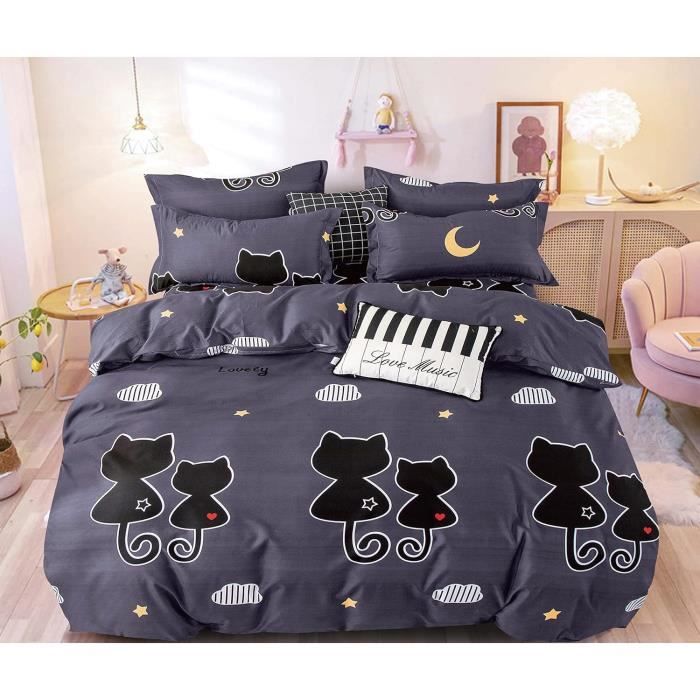 Housse De Couette 140X200 Rose Parure De Lit 140 X 200 Adulte 1