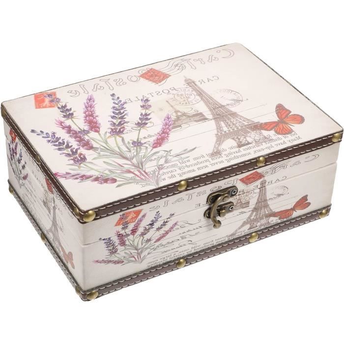 Lot De 8 Boîtes De Rangement Vintage Avec Couvercle – Blanc, Motifs Floraux – Pour Bijoux, Bonbons, Petits Objets – Déco Et Organisation
