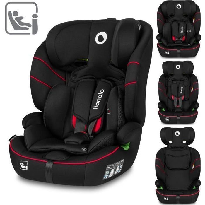 Siège auto bébé évolutif LIONELO Levi i-Size - 76-150 cm - Groupe 1/2/3 - Noir