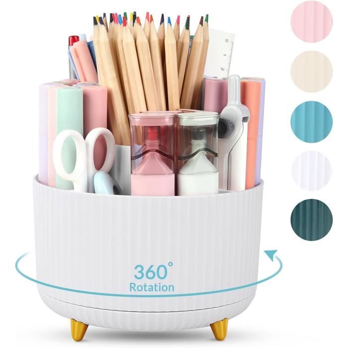 Pot à Crayons Bois Montessori 12 Compartiments - Organisateur Bureau Enfant - Apprentissage Couleurs - Multicolore