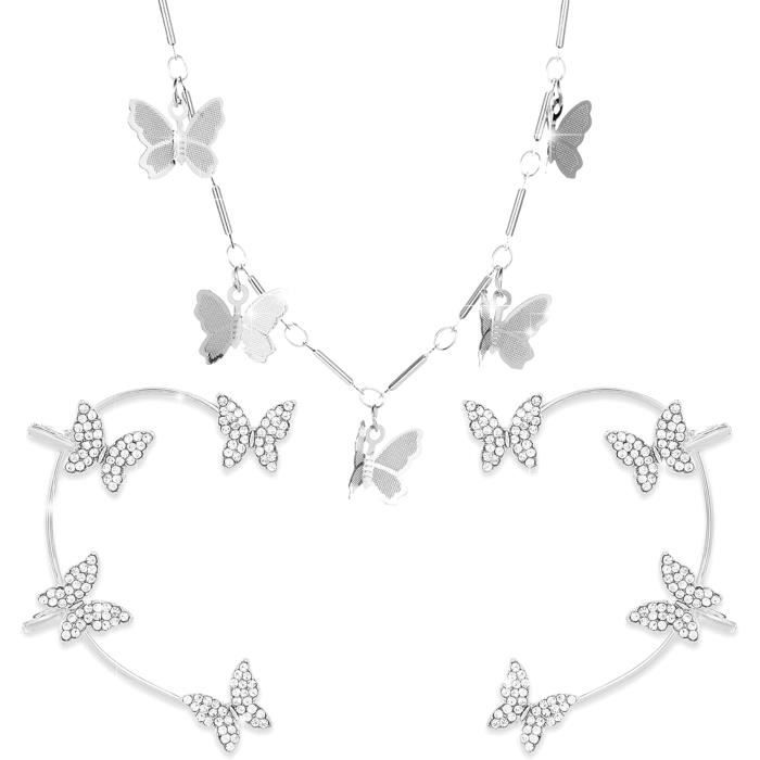 Boucles D'oreilles Pendantes Papillon En Argent - Marque SRD, Dormeuses, Neuf Avec étiquettes