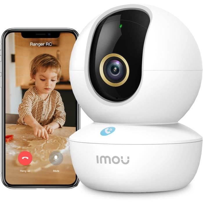Caméra Surveillance IMOU WiFi Caméra De Surveillance WiFi Intérieure IMOU 1080P - Rotation 360° - Vision Nocturne - Connectée Smartphone Oeuf D'emeu