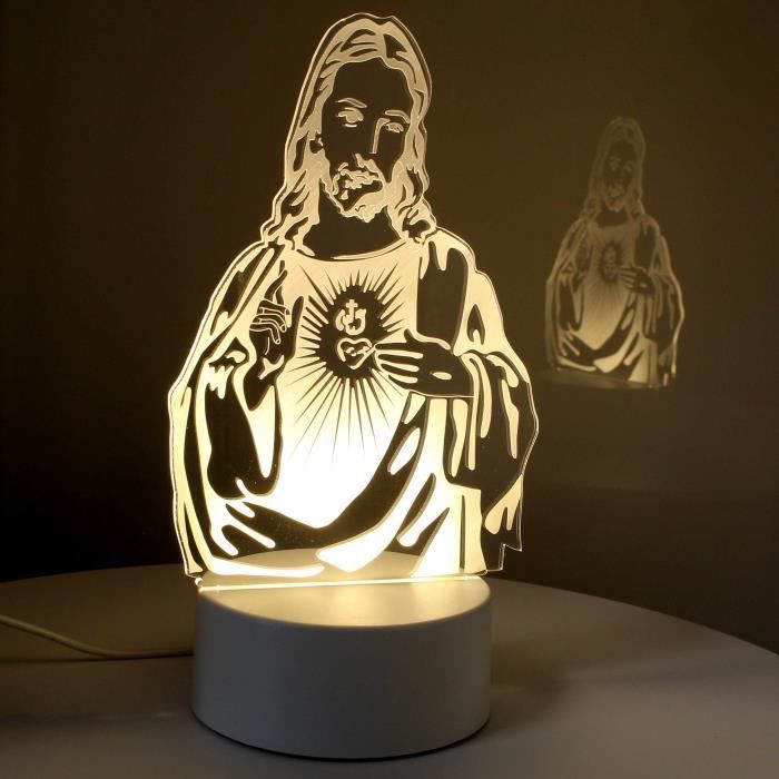 Lampe à LED - Sacré Coeur de Jésus - Blanc - Intérieur - Électrique - Classique