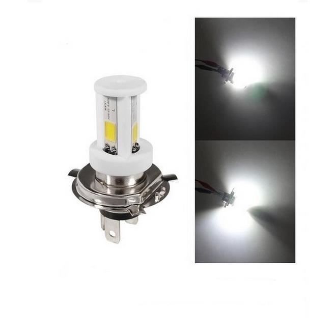 Ampoule moto H4 LED Super lumineux céramique Feux Croisement Plein phare 24w