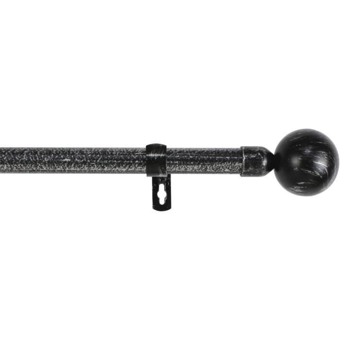 Barre simple en fer universelle extensible, tringle à rideaux décorative extensible (noir