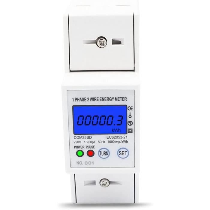 Compteur D'énergie électrique Wattmètre OCS.tec ZW1 - 32A, Rail DIN - NEUF