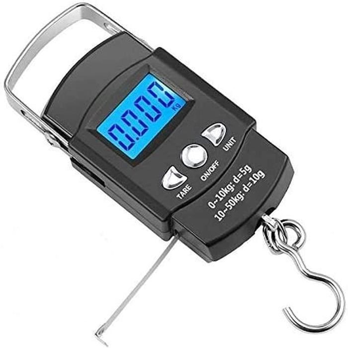 Pêche électronique Balance Pêche échelle 50kg écran LCD rétroéclairé