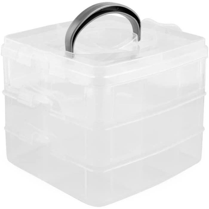 Rayher Boîte de rangement avec poignée de transport Boîte de rangement
