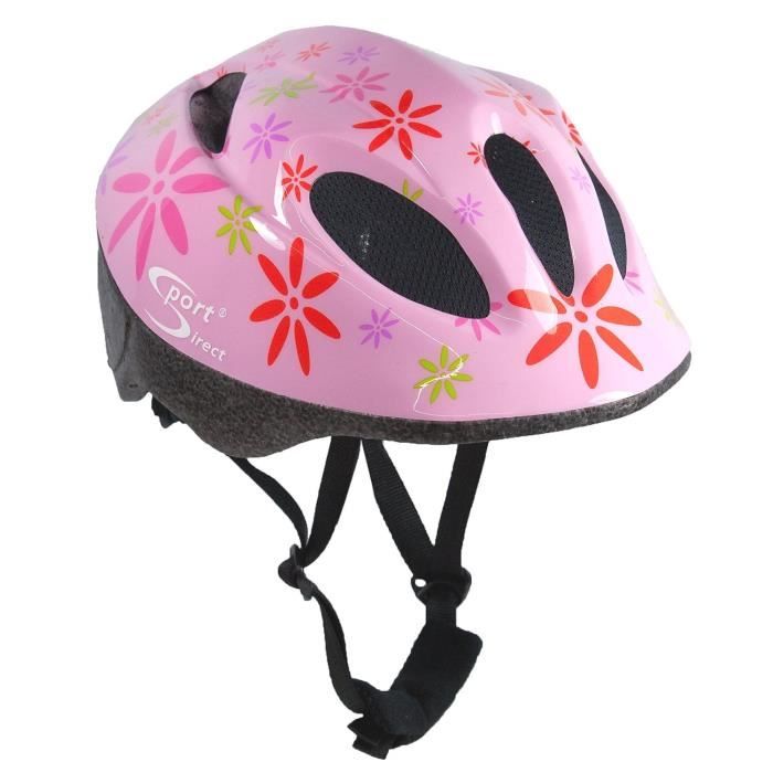 Sport Direct™ 52 cm 48 Casque de vélo pour enfant rose motif à fleurs 