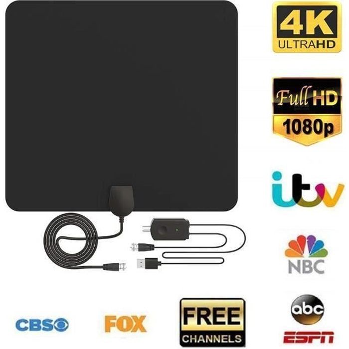 Antenne TV intérieur puissante,Amplificateur Antenne TNT Numérique  HDTV,UHF/VHF Intérieur Puissante,Ultra Plate - Cdiscount TV Son Photo