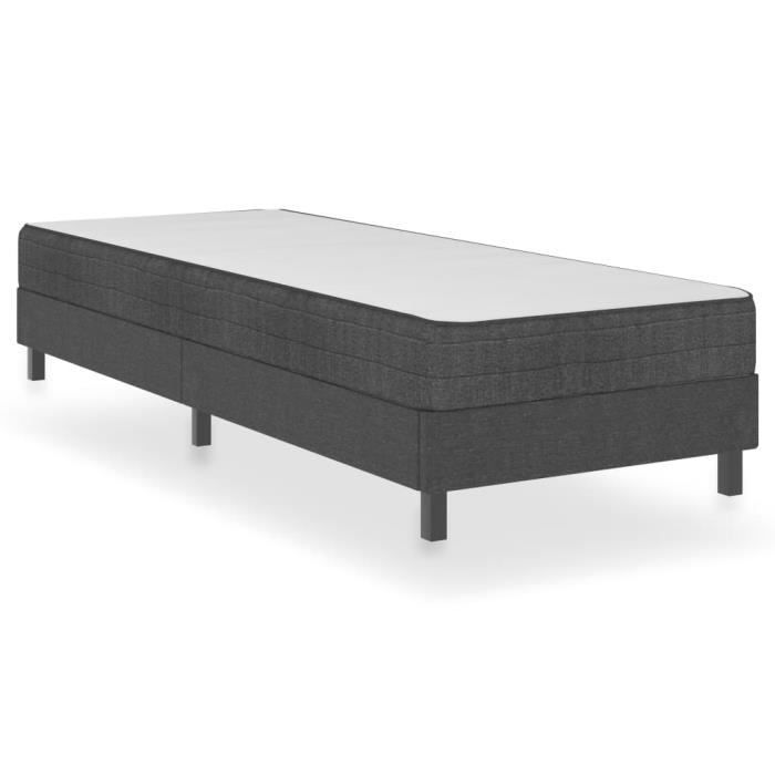 BEST HOME - Cadre à lattes 100.5x201x24.5cmSommier tapissier Gris Tissu 100x200cm Pour Cadre de lit FR4094