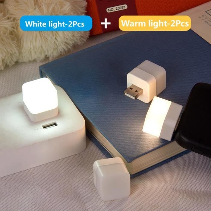 Green Mini lampe LED ronde avec prise USB alimentée par batterie externe  idéale pour livre lecture Protection des yeu,LAMPE A POSER - Cdiscount  Maison