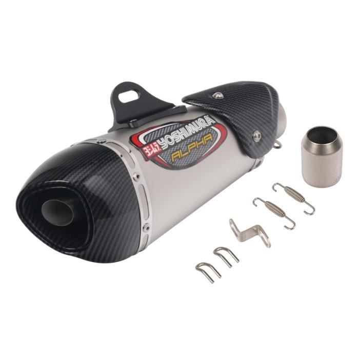 Support Universel De Silencieux Moto - Acier Inoxydable, Facile à Installer, Noir Et Argent - 6