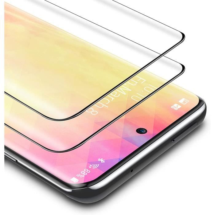 Verre Trempé Samsung Galaxy S21 Plus (5G) (6.7), 2 Pièces 3D Couverture  Complète Protection écran Film HD Clair Anti-Rayure - Cdiscount Téléphonie
