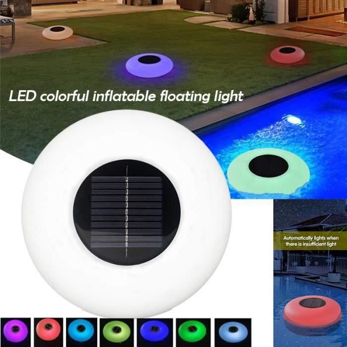 Tbest Lumière Solaire Flottante étanche 4pcs Lumières Flottantes Solaires Lampe De Piscine LED