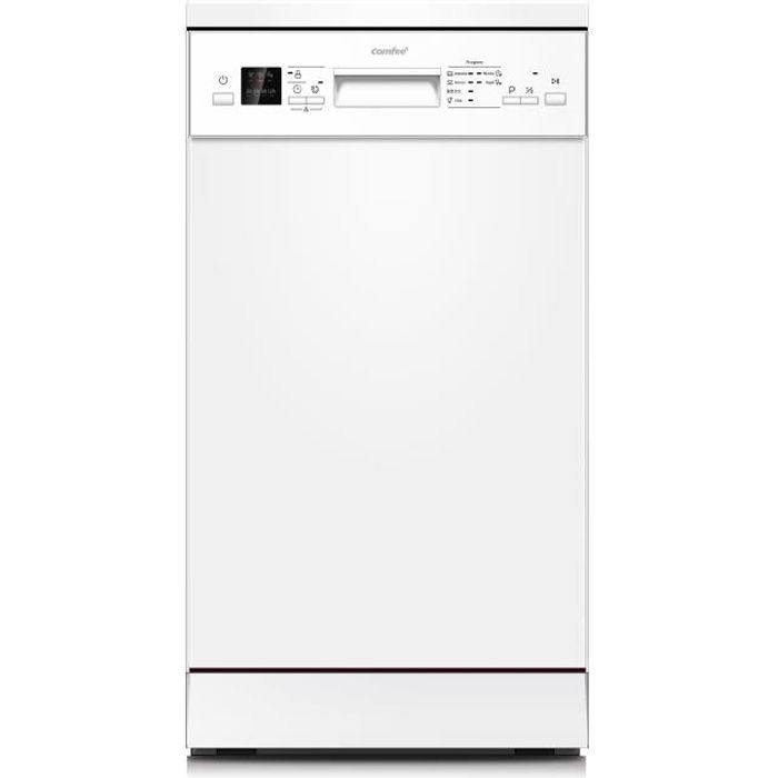 COMFEE - CFDS94736JWFR - Lave vaisselle - 9 couverts - 6 programmes - Top amovible - Panier à couverts - Blanc