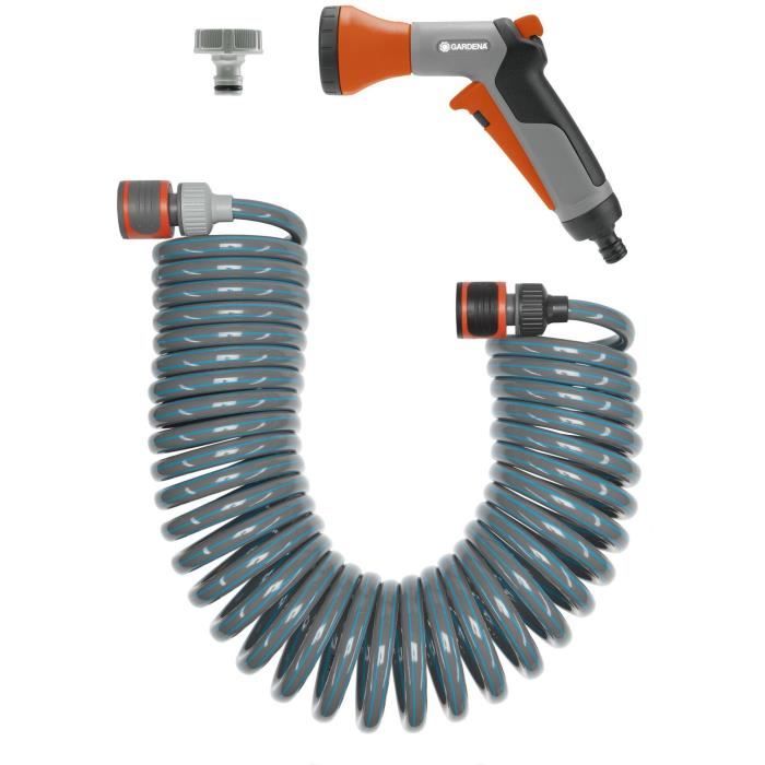 GARDENA Flexible d'arrosage – Longueur 10m – Ø9mm – Arrosage petits espaces – Kit complet avec raccords – Garantie 5 ans (4647-20)