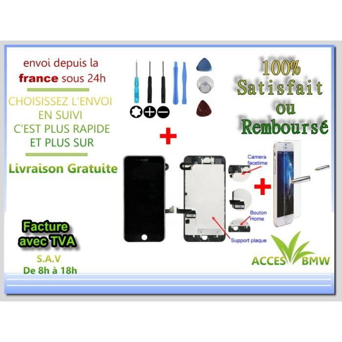 ECRAN LCD + VITRE TACTILE SUR CHASSIS POUR IPHONE 8 OU 8 PLUS + KIT