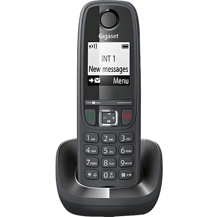 Gigaset AS405 Trio - Téléphone sans fil avec ID d'appelant - DECT\GAP -  blanc + 2 combinés supplémentaires