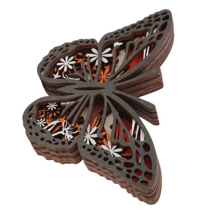 Kit De 40 Pièces Papillons 3D En Bois à Peindre – DIY Déco Suspendue – Activité Créative Enfant Dès 6 Ans