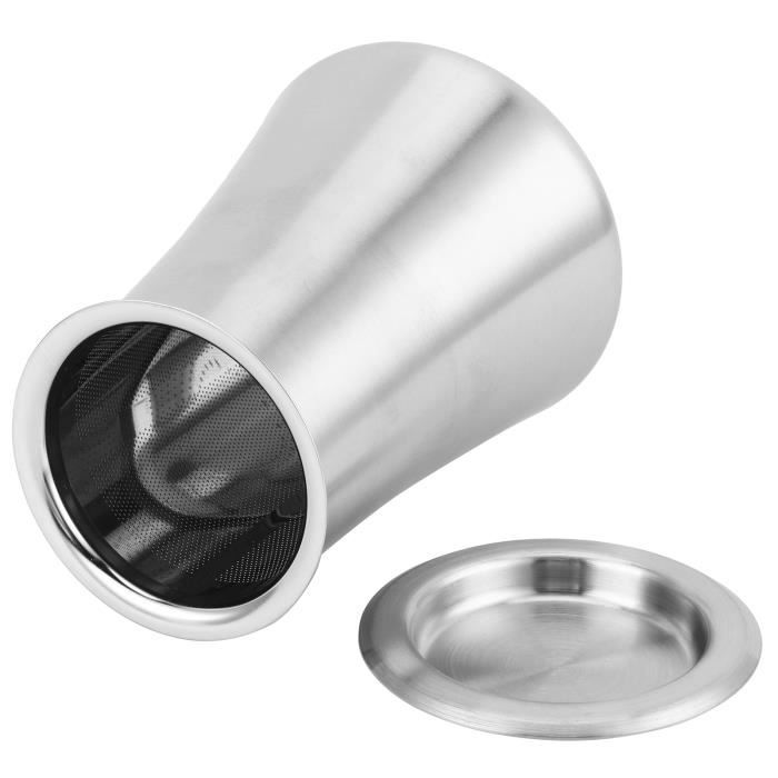 DHER Filtre à Cocktail En Acier Inoxydable Avec Ressort Spirale - Passoire Hawthorne Professionnelle Pour Shaker