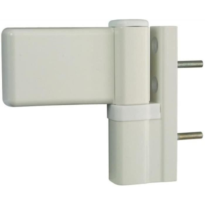 paumelle pour porte pvc type ktn6r dormant largeur 20 mm blanc ral 9016 cdiscount bricolage