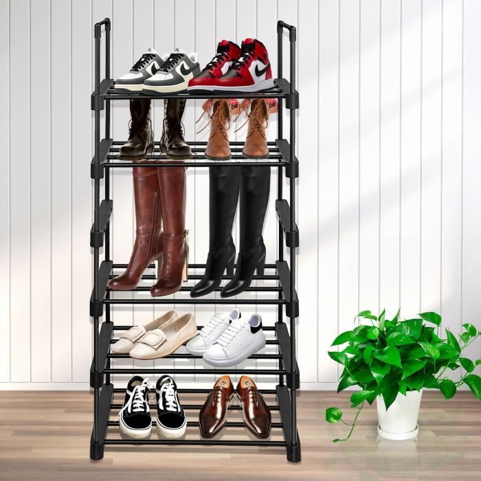 Étagère Machine à Laver 3 Niveaux 72x25x155cm - Rangement Métallique Noir Réglable Pour Buanderie