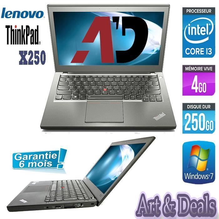 Ordinateur Portable - Lenovo - ThinkPad X250 - Core i3 - 4 Go RAM - 250 Go HDD - Lenovo