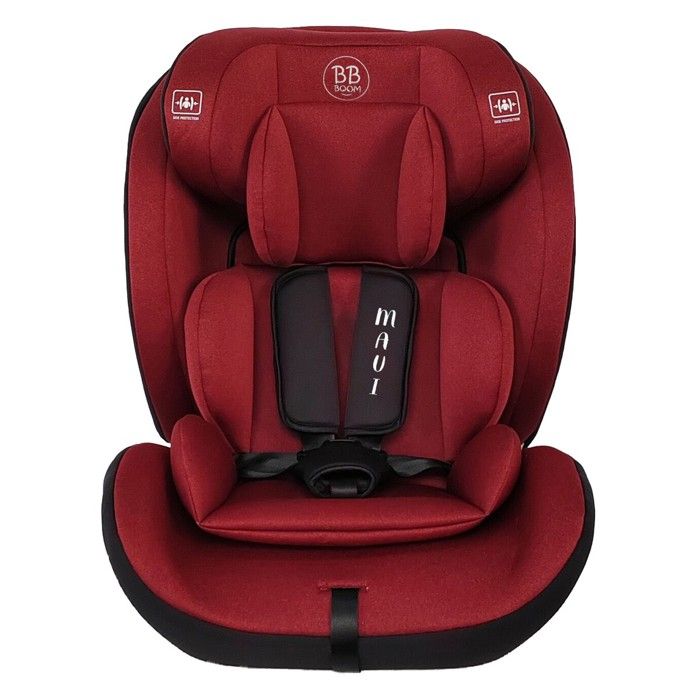 MAUI Siège-auto ceinturé évolutif R129 76-150 cm pour enfant Rouge