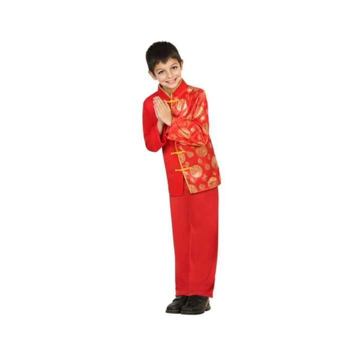 Déguisement Chinois - ATOSA - Panoplie Enfant - Garçon - Rouge - A partir de 3 ans