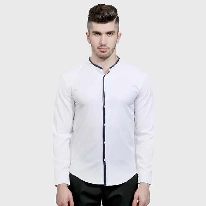 chemise homme sans col