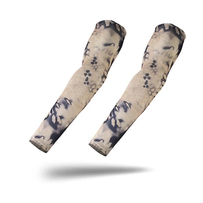 Manchon Bras - Protection UV - Sport de plein air - Camouflage Green 1