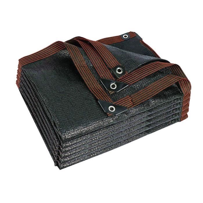Bâche en maille - OMABETA - Tissu dombrage noir - 5 m - Anti-UV - Isolation à long terme