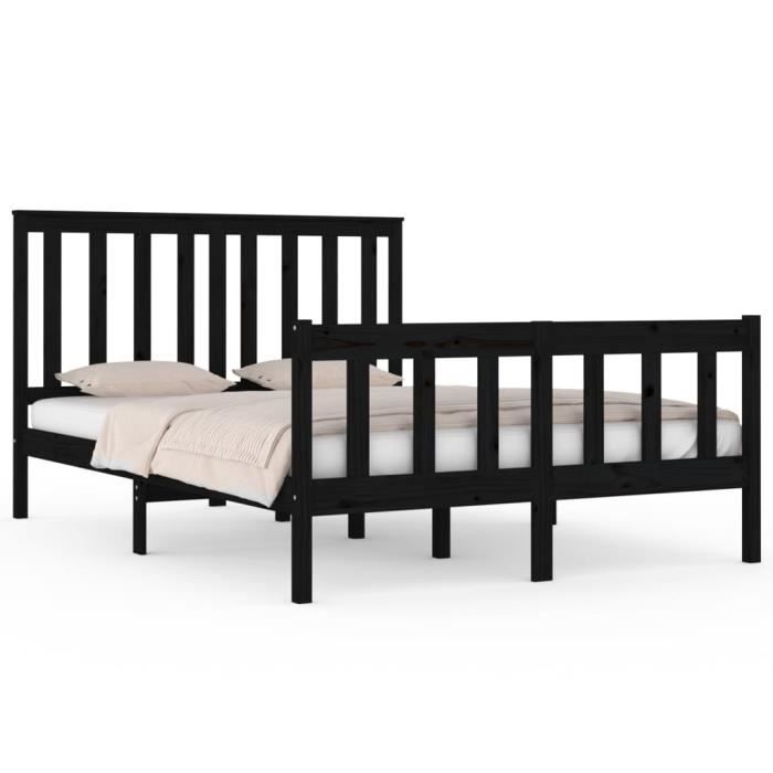 Cadre de lit m tal avec t te de lit blanc 75x190 cm 8721012249110