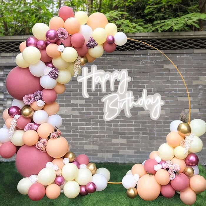 Rose Blanc Argent Ballon Guirlande Arch Kit Pour Anniversaire De Mariage  Baby Shower Fille Fête D'anniversaire Décorations - Cdiscount Maison