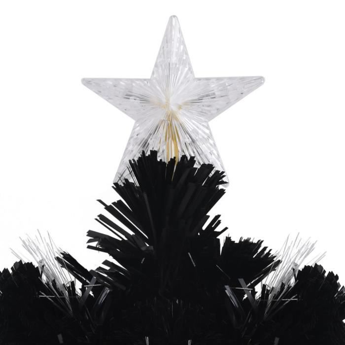 Sapin De Noël Artificiel Lumineux 120 Cm - LED Multicolores Et Fibres Optiques - Avec Flocons - Pour Intérieur Et Extérieur