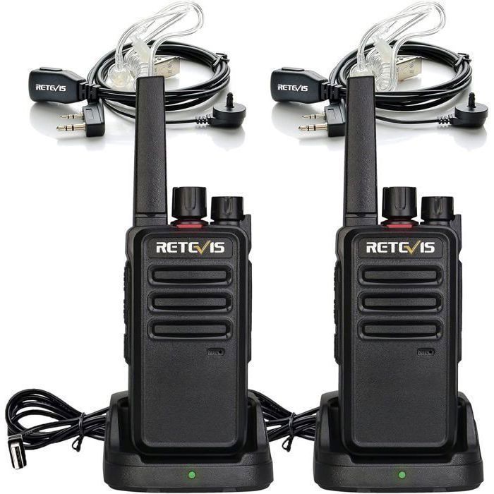 Retevis H777D Walkie-Talkies Mit LCD-Bildschirm, PMR446, Typ-C-Aufladung, 1200 MAh, Einfaches Pairing, Notfallalarm, Tragbares Funkgerät Für Camping