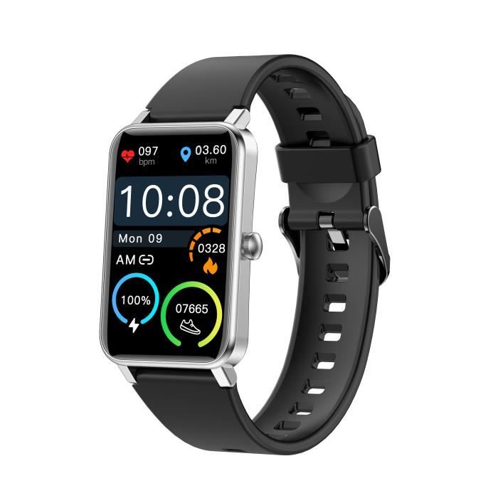 RUMOCOVO Montre connectee ZX18 pour femmes capteur d activite physique avec suivi du taux d oxygene dans le sang 4152 Argent Cdiscount Telephonie