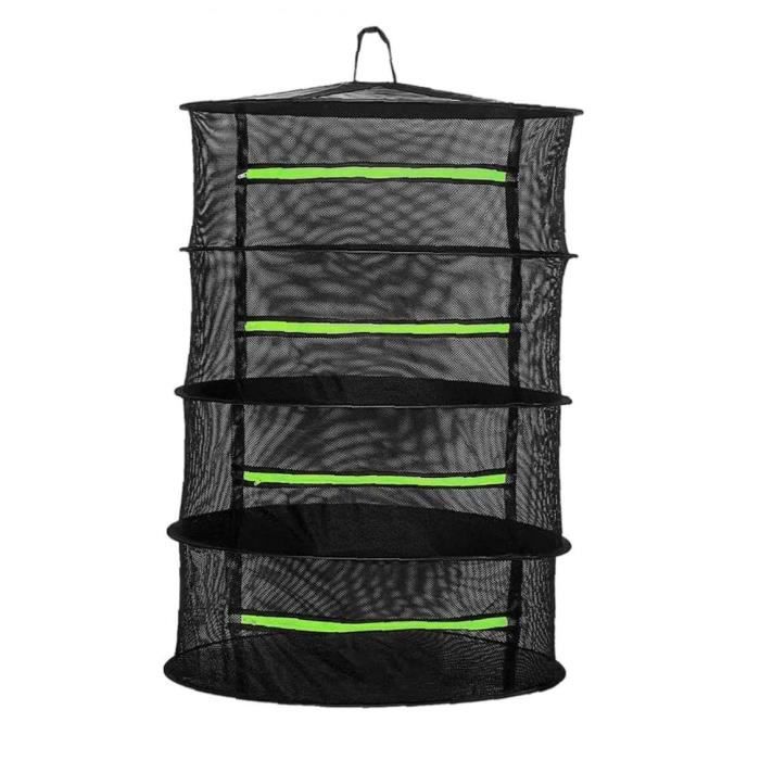 Séchoir Suspendu 4 Couches – Pliable, En Maille, Idéal Pour Poissons, Légumes, Vaisselle