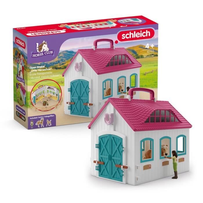 Coffret Écurie Transportable SCHLEICH 42703 Horse Club Dès 4 ans