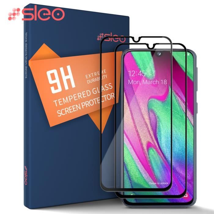 2 Pi/èces Verre Tremp/é Film Protecteur pour Samsung Galaxy A40 Sans Bulles dair SONWO Galaxy A40 Film Protection d/écran, Anti Rayures