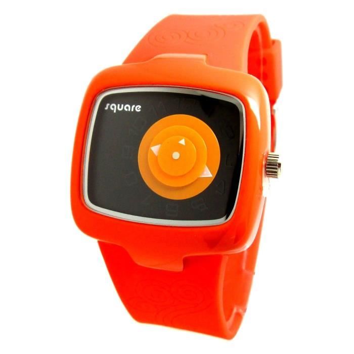 MONTRE UNISEXE MIXTE ÉTANCHE ORANGE ORIGINAL RETRO