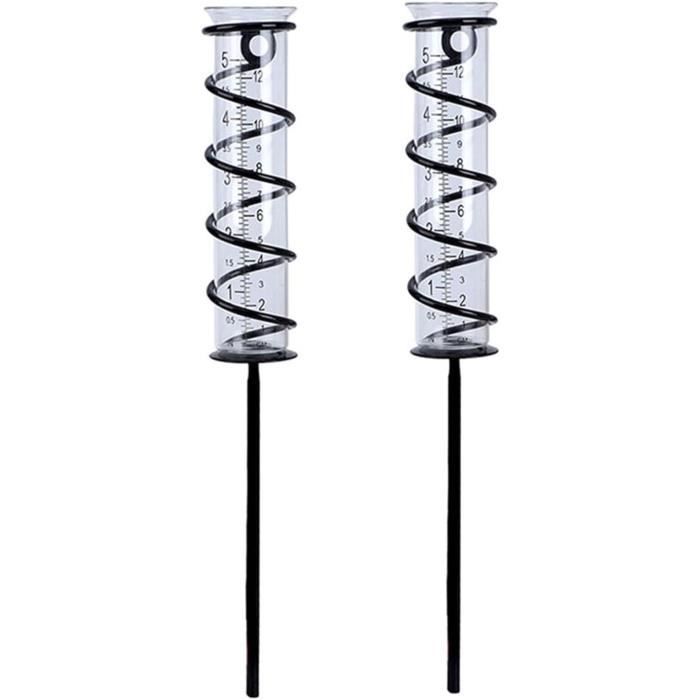 Lot De 2 Pluviomètres Relaxdays – Montage Mural, Mesure Précise Jusqu’à 160 Mm/m², Idéal Jardin, Balcon Et Terrasse