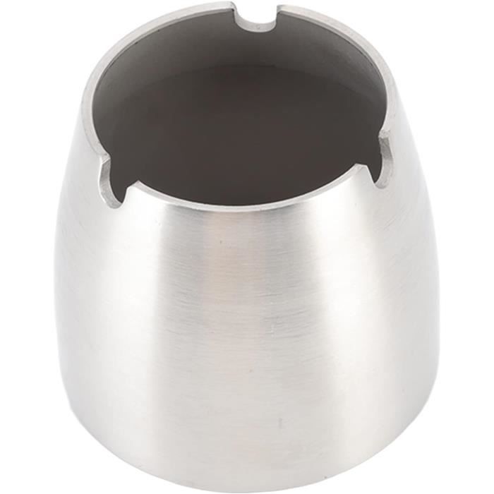 Cendrier Inoxydable Avec Couvercle Diamètre 11cm - Modèle Élégant Intérieur Extérieur