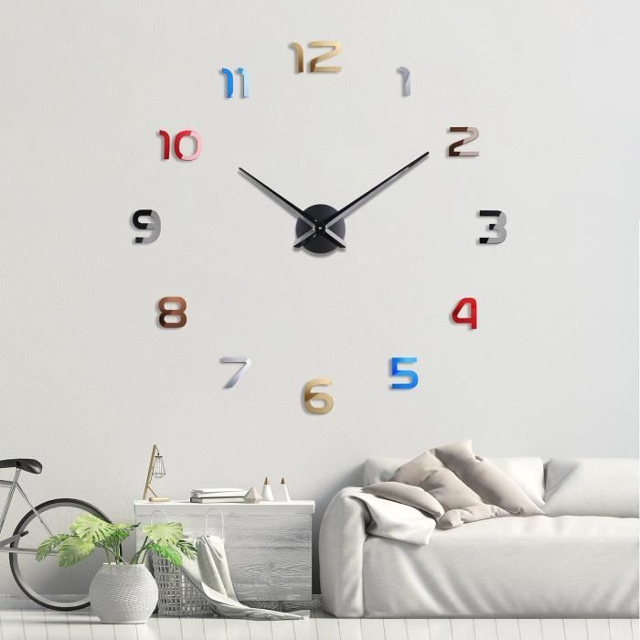 Lafocuse Horloge Murale 24 Heures Silencieuse 30cm - Design Moderne Analogique Pour Salon, Cuisine, Bureau