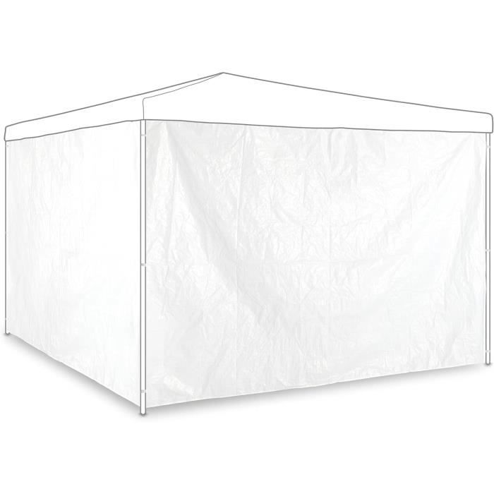 Lot De 2 Parois Latérales Pour Tonnelle 3x2 M - Imperméables, Sans Fenêtres - Fixation Par Scratch - 13